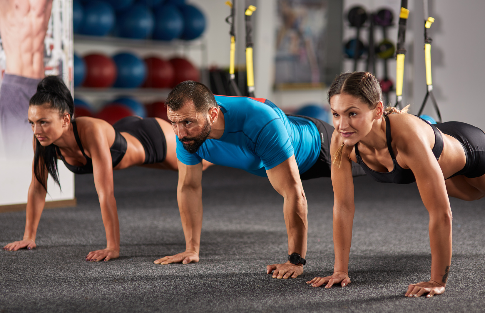 Athletic People Doing Crossfit Training